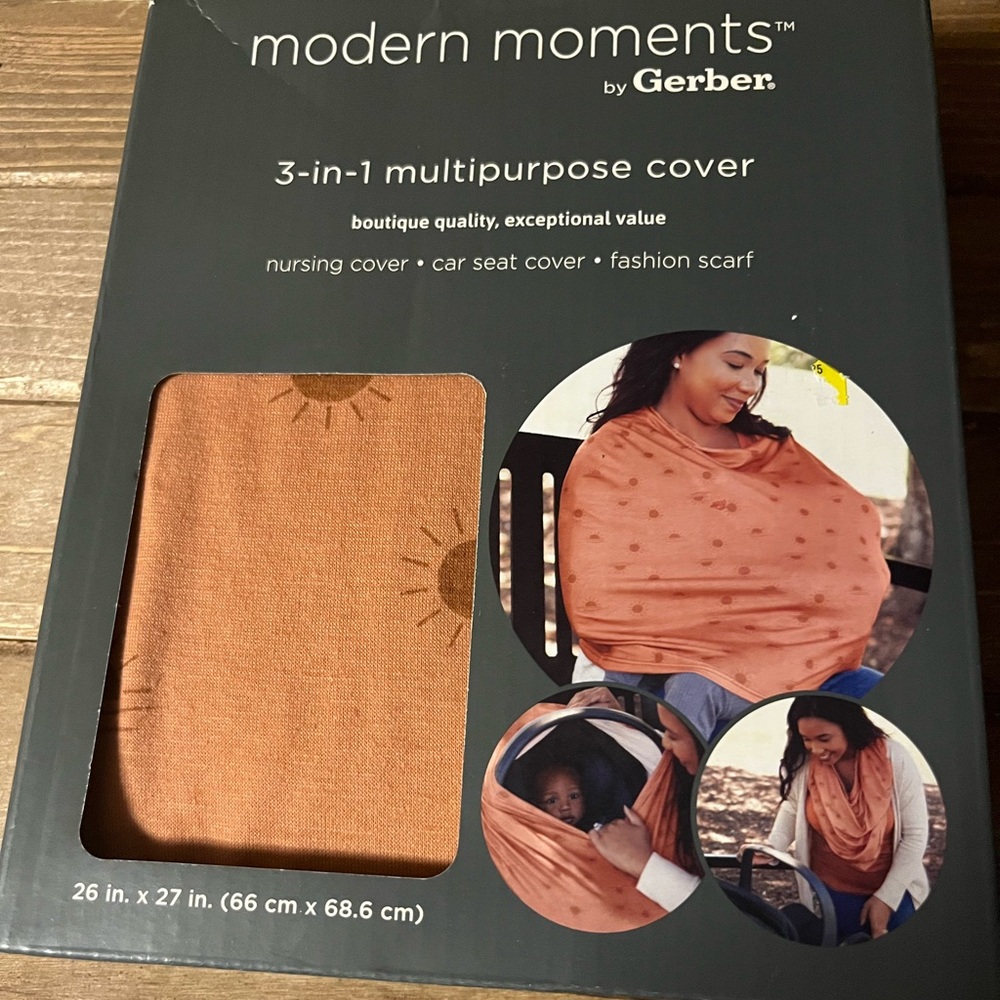 Modern Moments by Gerber Multi-Use Car Seat/Stroller Cover, Nursing Cover. (Bg2)